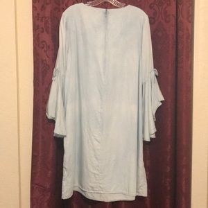 Sharagano Dresses - Sharagano light blue dress with bell sleeves Sharagano Dresses - Sharagano light blue dress with bell sleeves